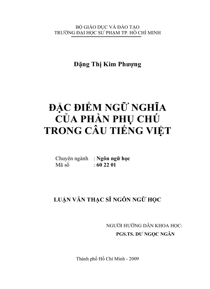Đặc điểm ngữ nghĩa của phần phụ chú trong câu tiếng Việt
