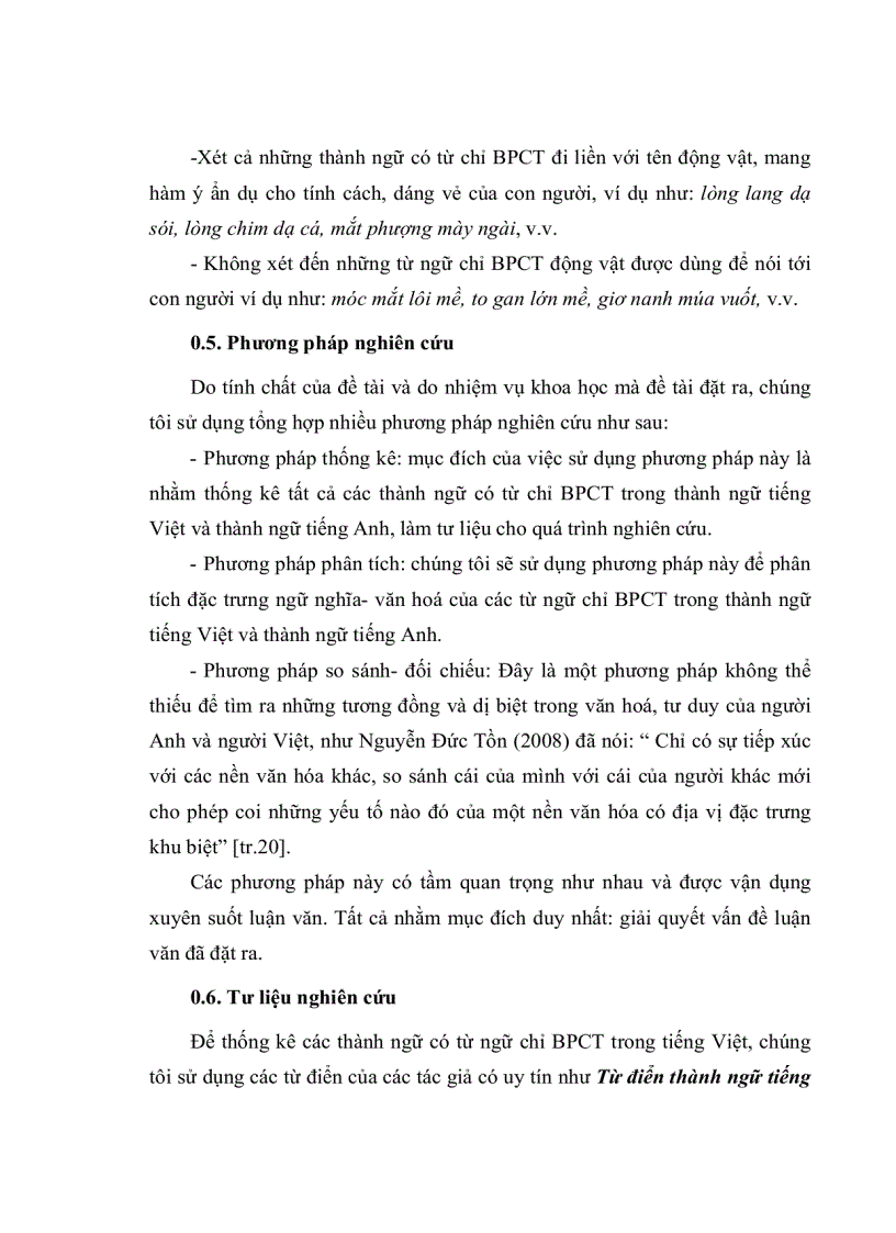 image for page Đặc trưng ngôn ngữ văn hóa của các từ ngữ chỉ bộ phận cơ thể người trong thành ngữ tiếng Việt so sánh với tiếng Anh