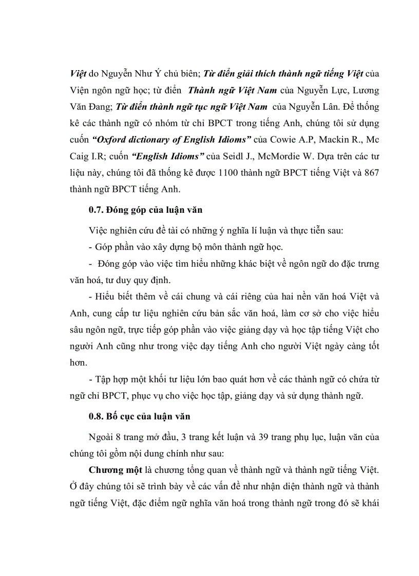 image for page Đặc trưng ngôn ngữ văn hóa của các từ ngữ chỉ bộ phận cơ thể người trong thành ngữ tiếng Việt so sánh với tiếng Anh