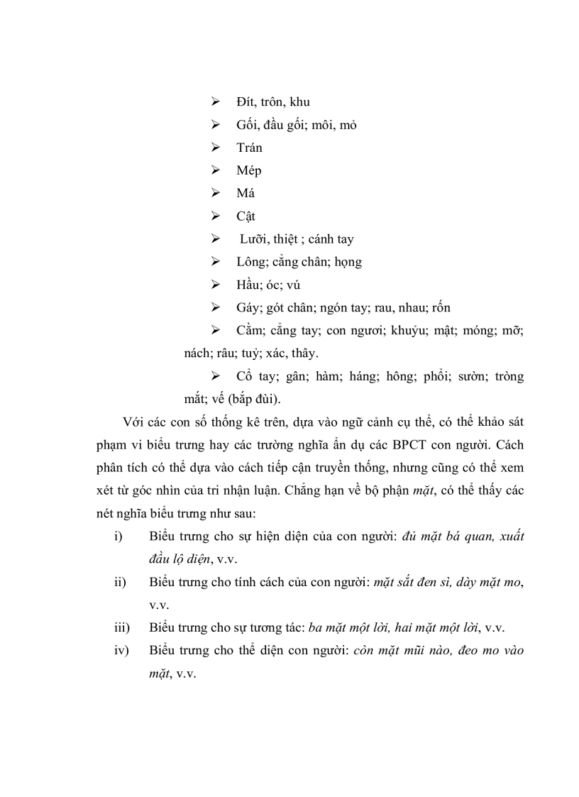 image for page Đặc trưng ngôn ngữ văn hóa của các từ ngữ chỉ bộ phận cơ thể người trong thành ngữ tiếng Việt so sánh với tiếng Anh