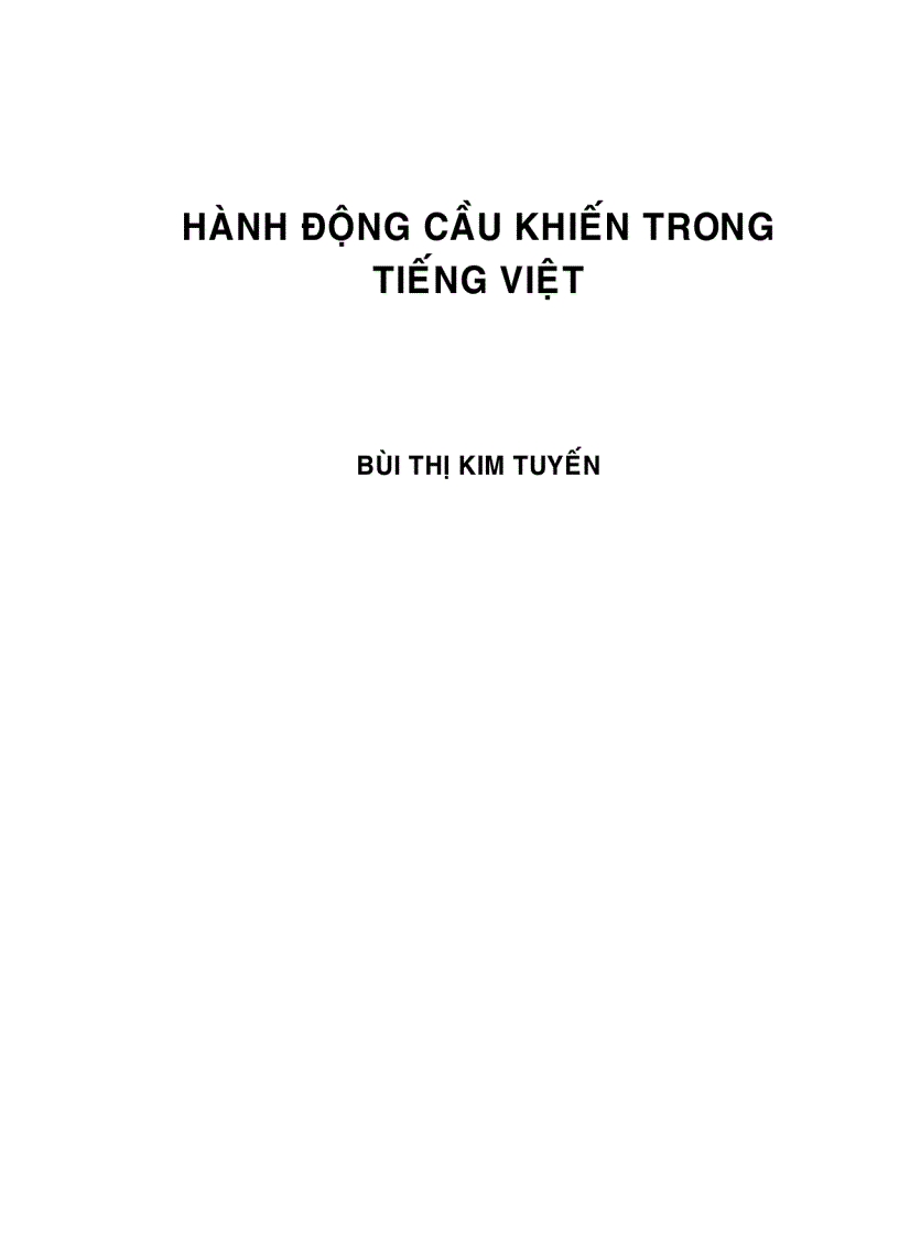 Hành động cầu khiến trong tiếng Việt