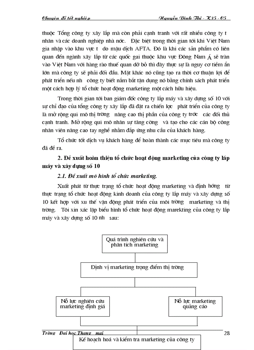 image for page Hoàn thiện tổ chức hoạt động marketing của Công ty Lắp máy và xây dựng số 10