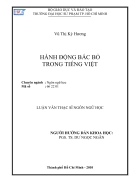 Hành động bác bỏ trong tiếng Việt