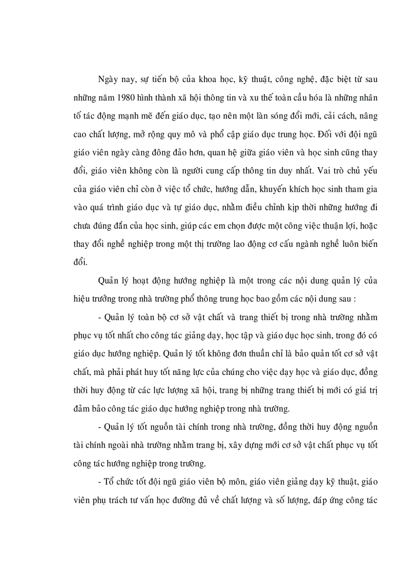 image for page Tìm hiểu thực trạng công tác quản lý hoạt động hướng nghiệp cho học sinh trung học phổ thông tại thành phố Hồ Chí Minh và đề xuất một số biện pháp