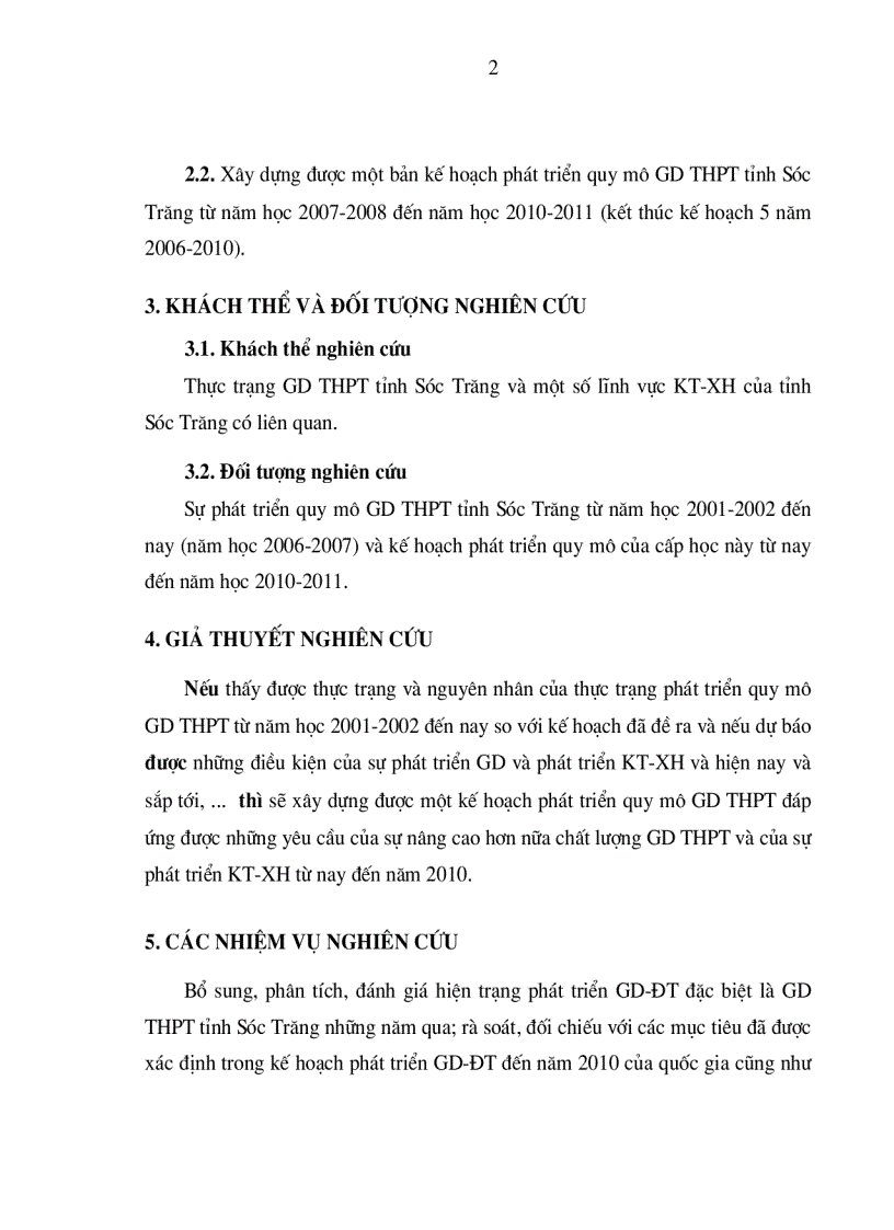 image for page Xây dựng kế hoạch phát triển quy mô giáo dục Trung Học Phổ Thông tỉnh Sóc Trăng đến năm 2010