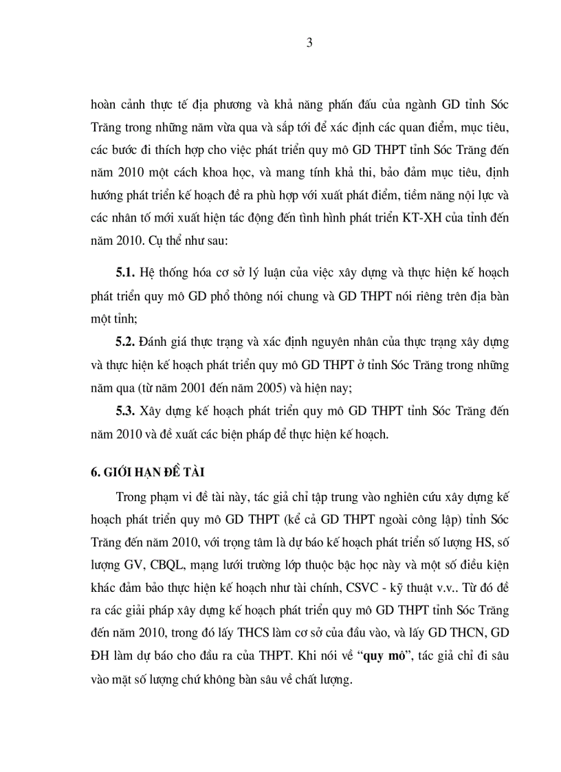 image for page Xây dựng kế hoạch phát triển quy mô giáo dục Trung Học Phổ Thông tỉnh Sóc Trăng đến năm 2010