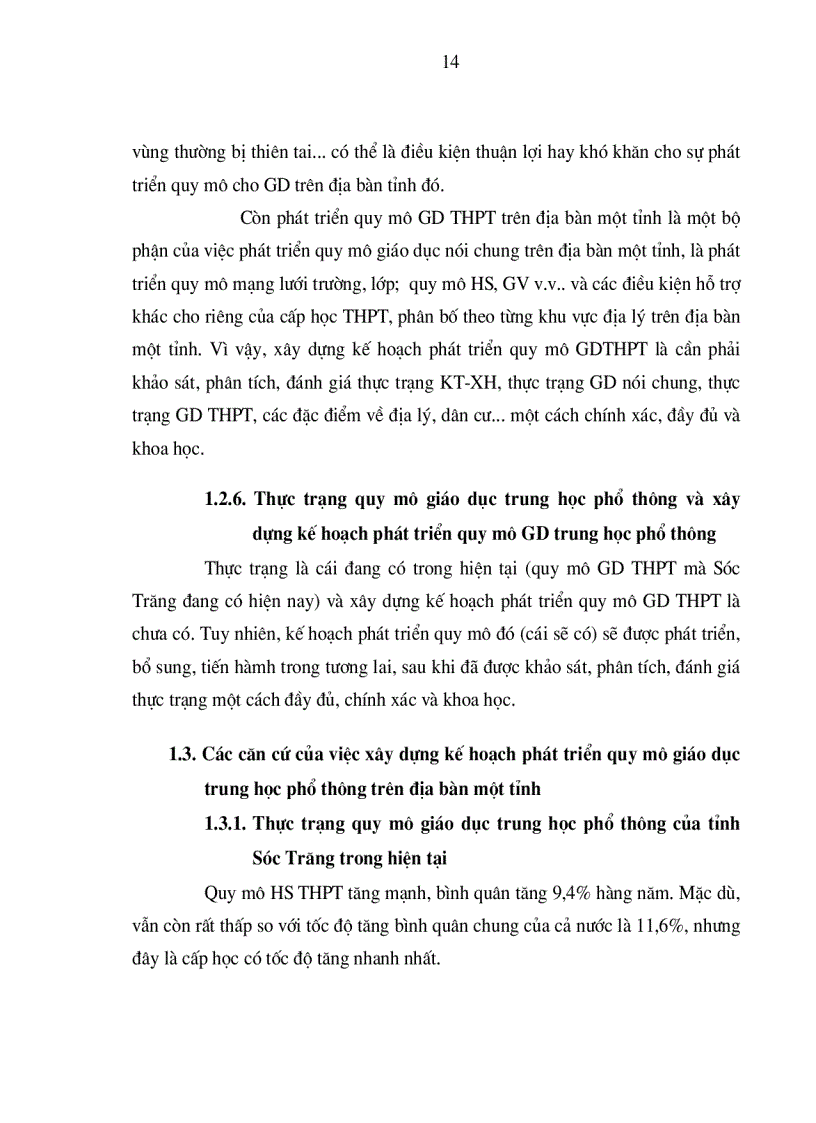 image for page Xây dựng kế hoạch phát triển quy mô giáo dục Trung Học Phổ Thông tỉnh Sóc Trăng đến năm 2010