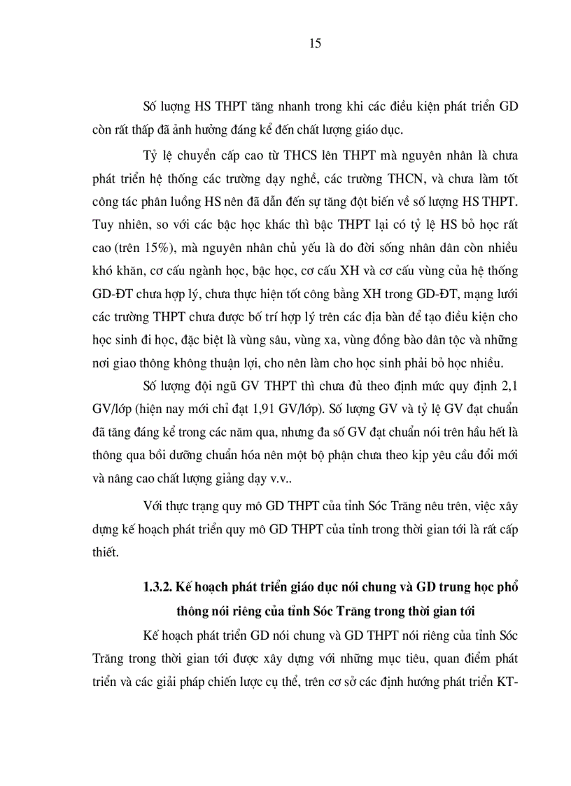 image for page Xây dựng kế hoạch phát triển quy mô giáo dục Trung Học Phổ Thông tỉnh Sóc Trăng đến năm 2010