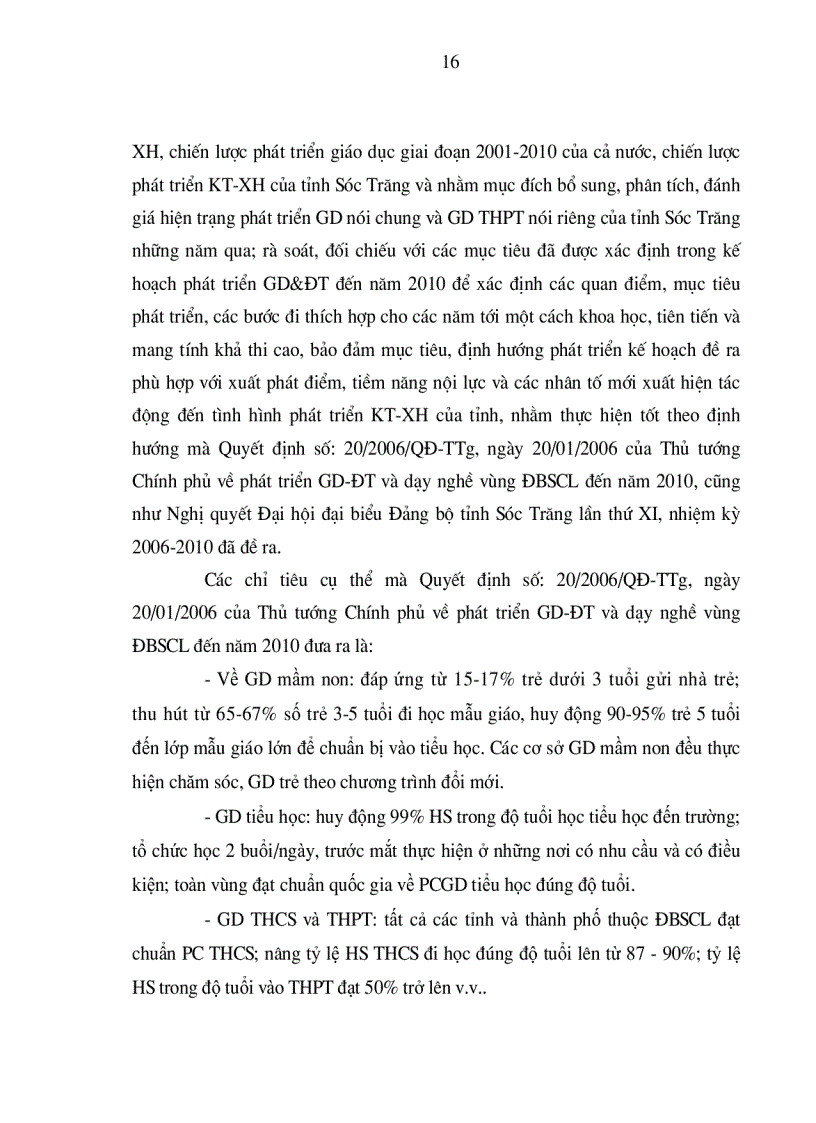 image for page Xây dựng kế hoạch phát triển quy mô giáo dục Trung Học Phổ Thông tỉnh Sóc Trăng đến năm 2010