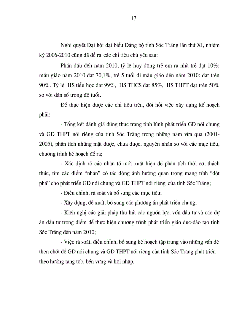 image for page Xây dựng kế hoạch phát triển quy mô giáo dục Trung Học Phổ Thông tỉnh Sóc Trăng đến năm 2010
