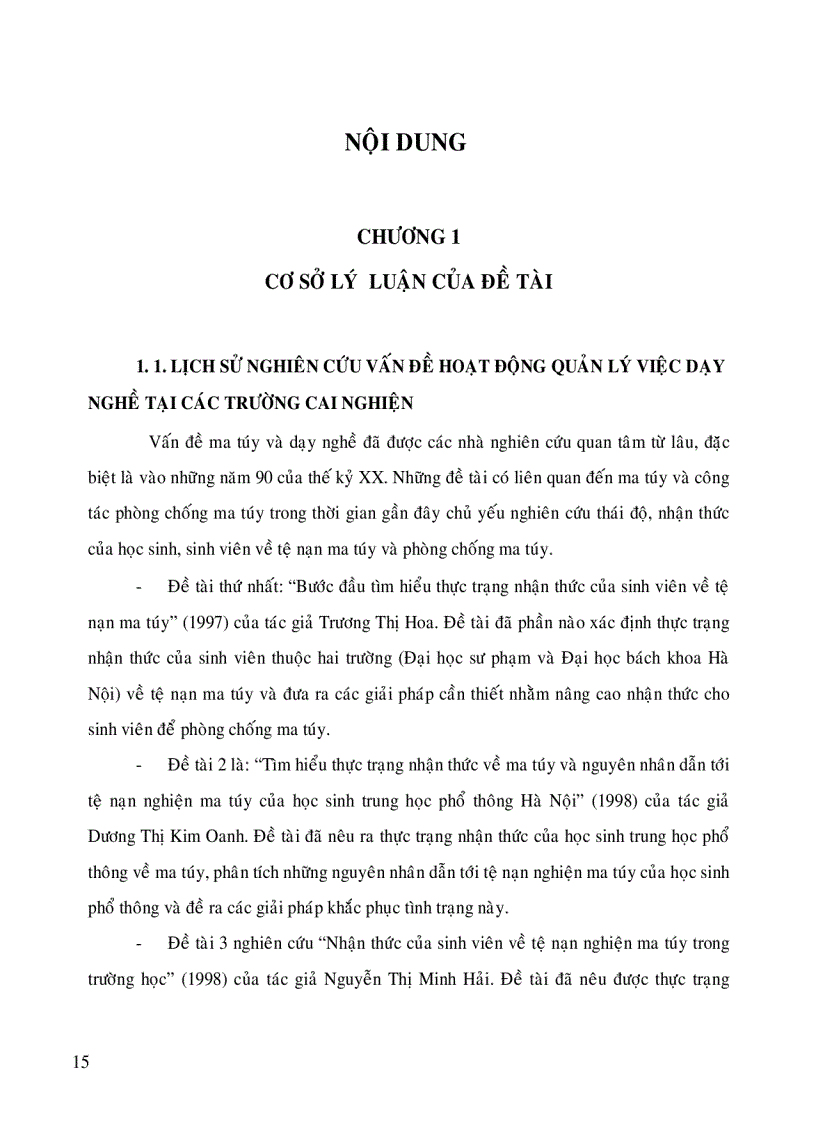 image for page Thực trạng hoạt động quản lí việc dạy nghề cho học viên các trường cai nghiện ma túy của thành phố Hồ Chí Minh và các giải pháp