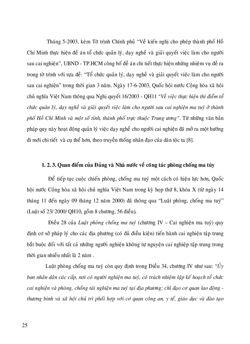 image for page Thực trạng hoạt động quản lí việc dạy nghề cho học viên các trường cai nghiện ma túy của thành phố Hồ Chí Minh và các giải pháp