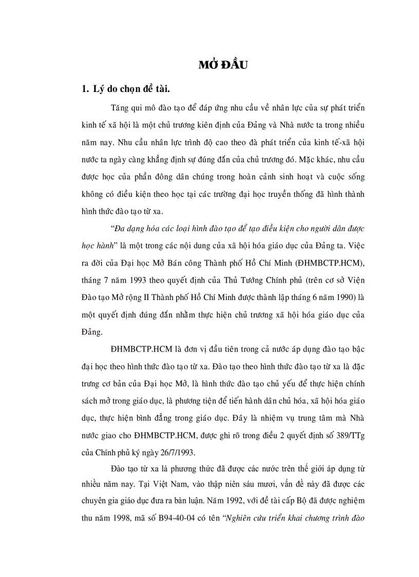 image for page Thực trạng và giải pháp quản lý đào tạo từ xa tại Đại Học Mở bán công Thành Phố Hồ Chí Minh giai đoạn 2005 2010