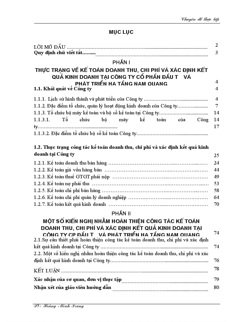 image for page Kế toán doanh thu chi phí và xác định kết quả kinh doanh tại Công ty cổ phần Đầu tư và Phát triển hạ tầng Nam Quang