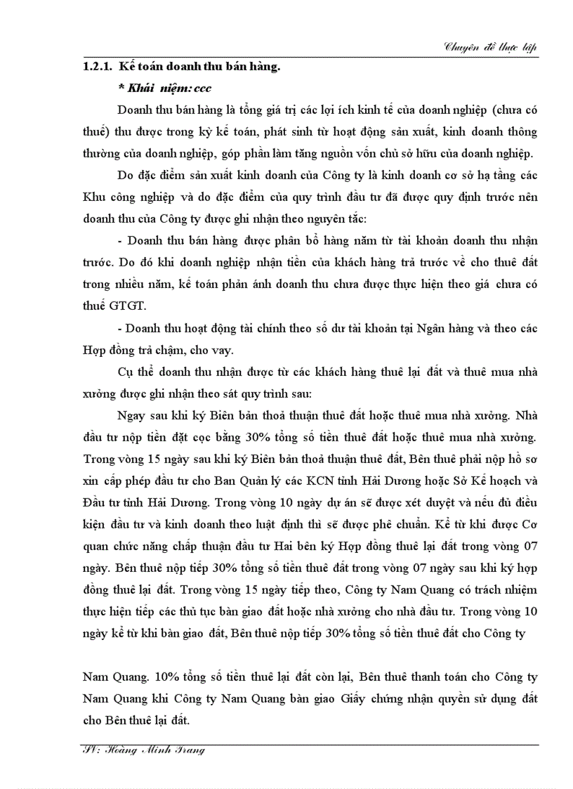 image for page Kế toán doanh thu chi phí và xác định kết quả kinh doanh tại Công ty cổ phần Đầu tư và Phát triển hạ tầng Nam Quang