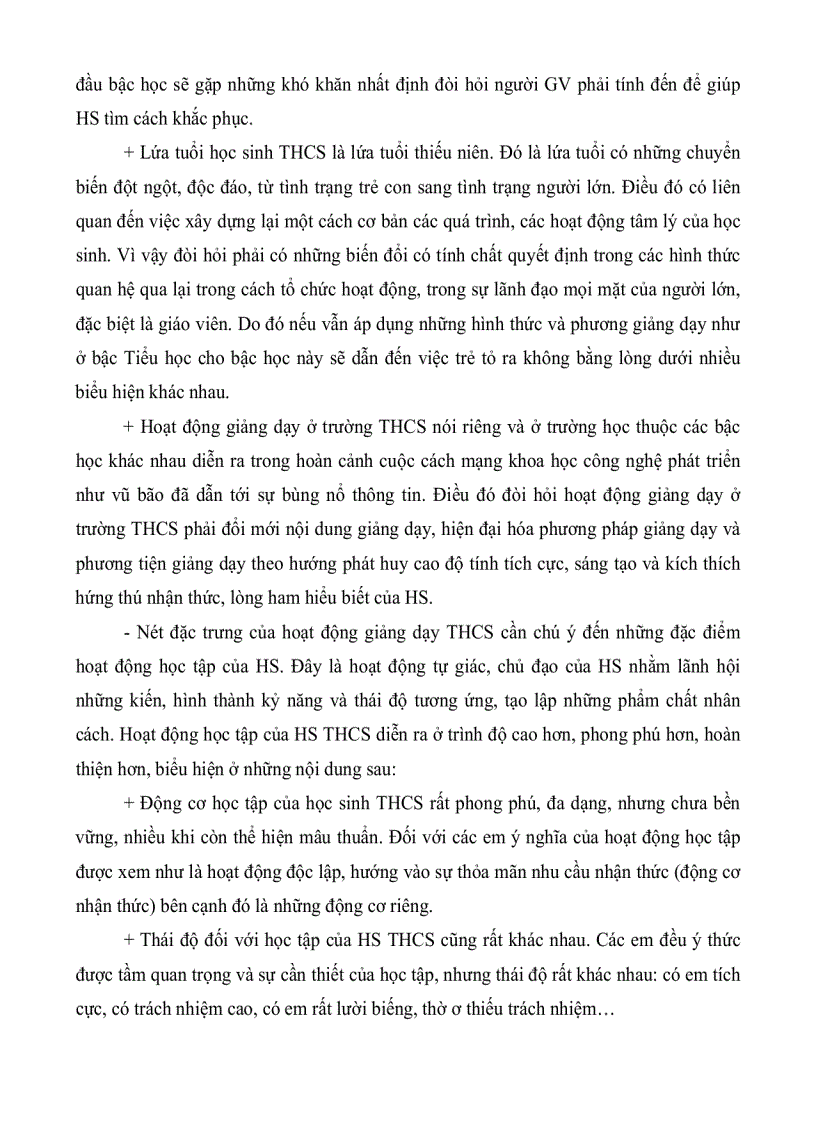 image for page Thực trạng việc quản lí hoạt động giảng dạy ở một số trường trung học cơ sở tỉnh Cà Mau