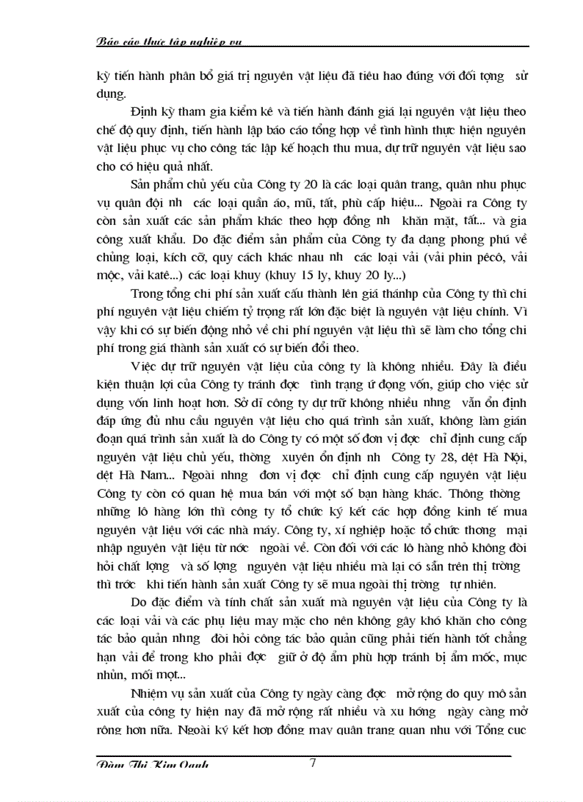 image for page Tổ chức kế toán nguyên vật liệu ở Công ty 20 Tổng cục Hậu cần Bộ Quốc phòng