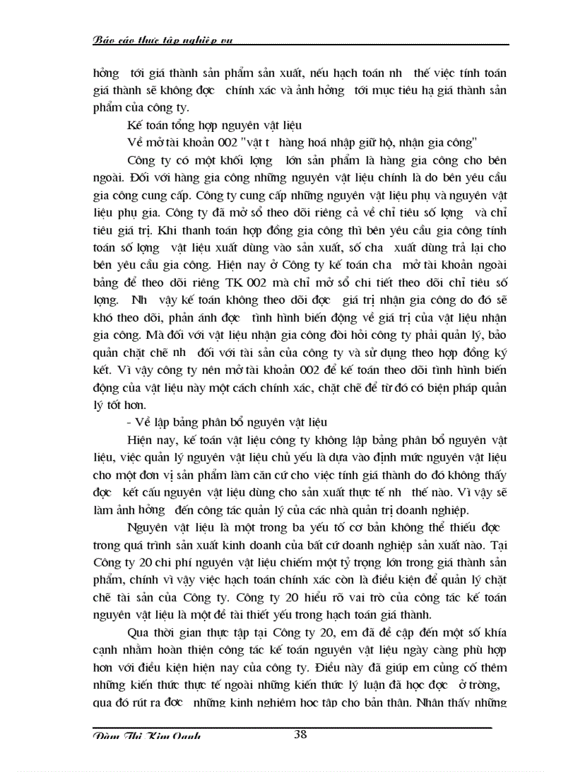 image for page Tổ chức kế toán nguyên vật liệu ở Công ty 20 Tổng cục Hậu cần Bộ Quốc phòng