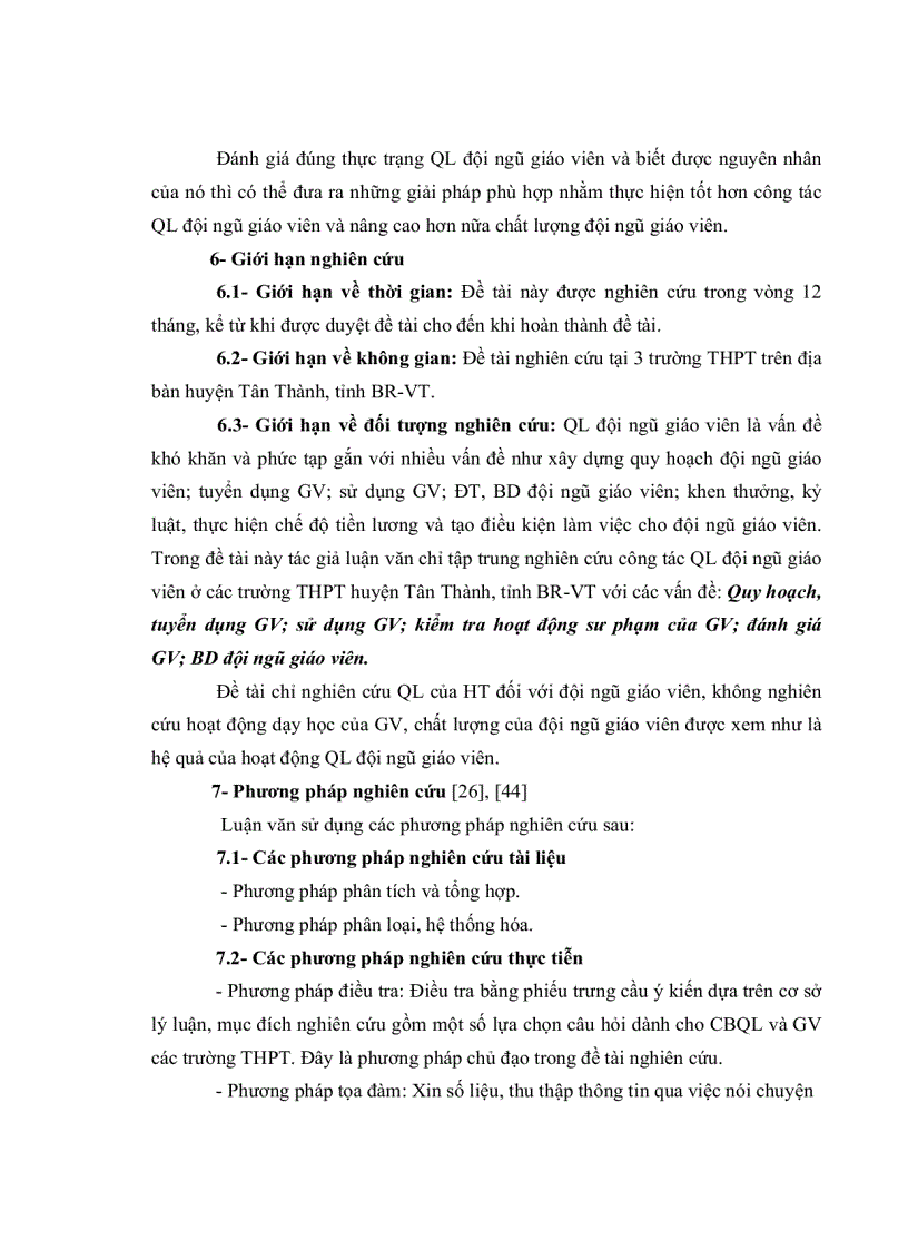 image for page Thực trạng công tác quản lý đội ngũ giáo viên ở các trường trung học phổ thông huyện Tân Thành tỉnh Bà Rịa Vũng Tàu và giải pháp