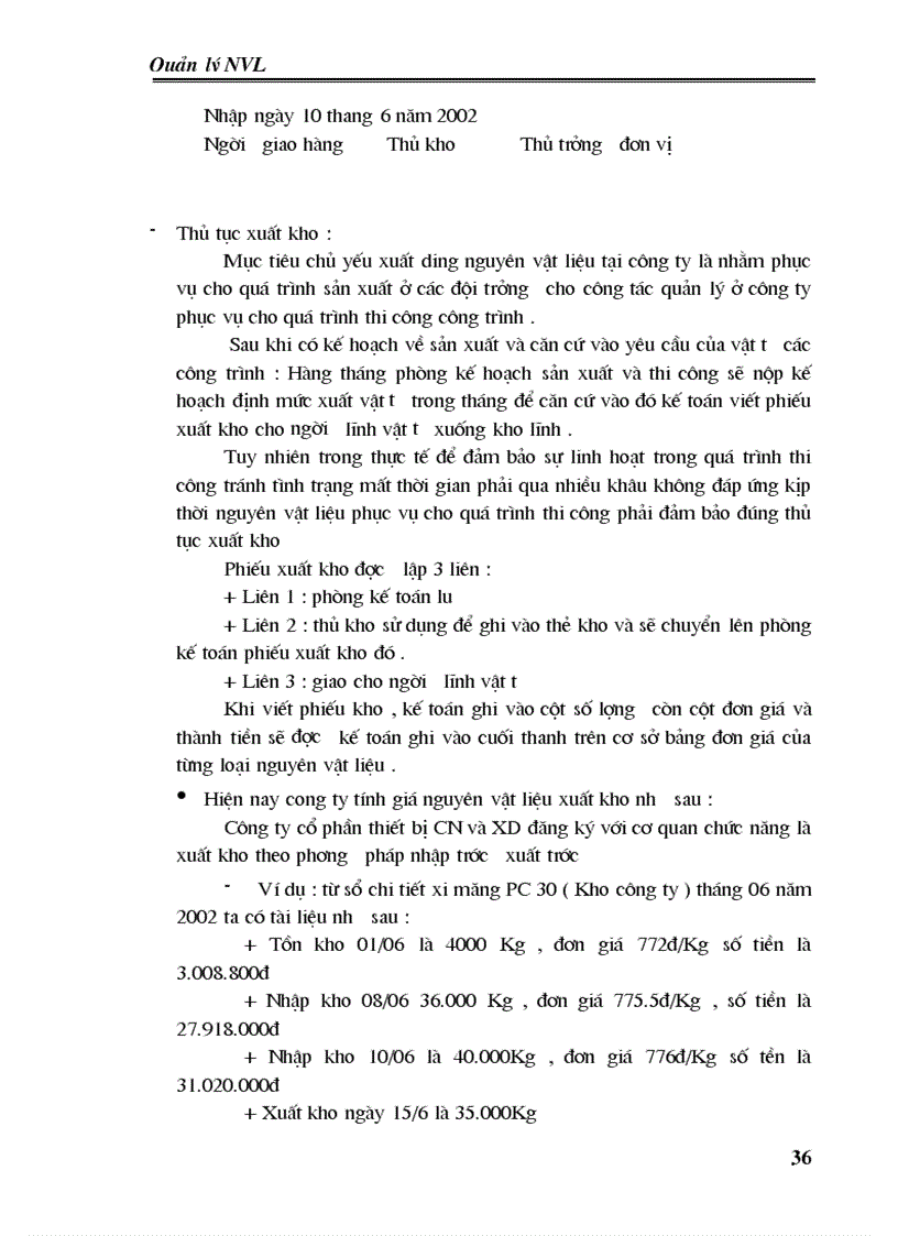 image for page Thực trạng công tác quản lý nguyên vật liệu tại công ty Cổ phần thiết bị công nghiệp và xây dựng