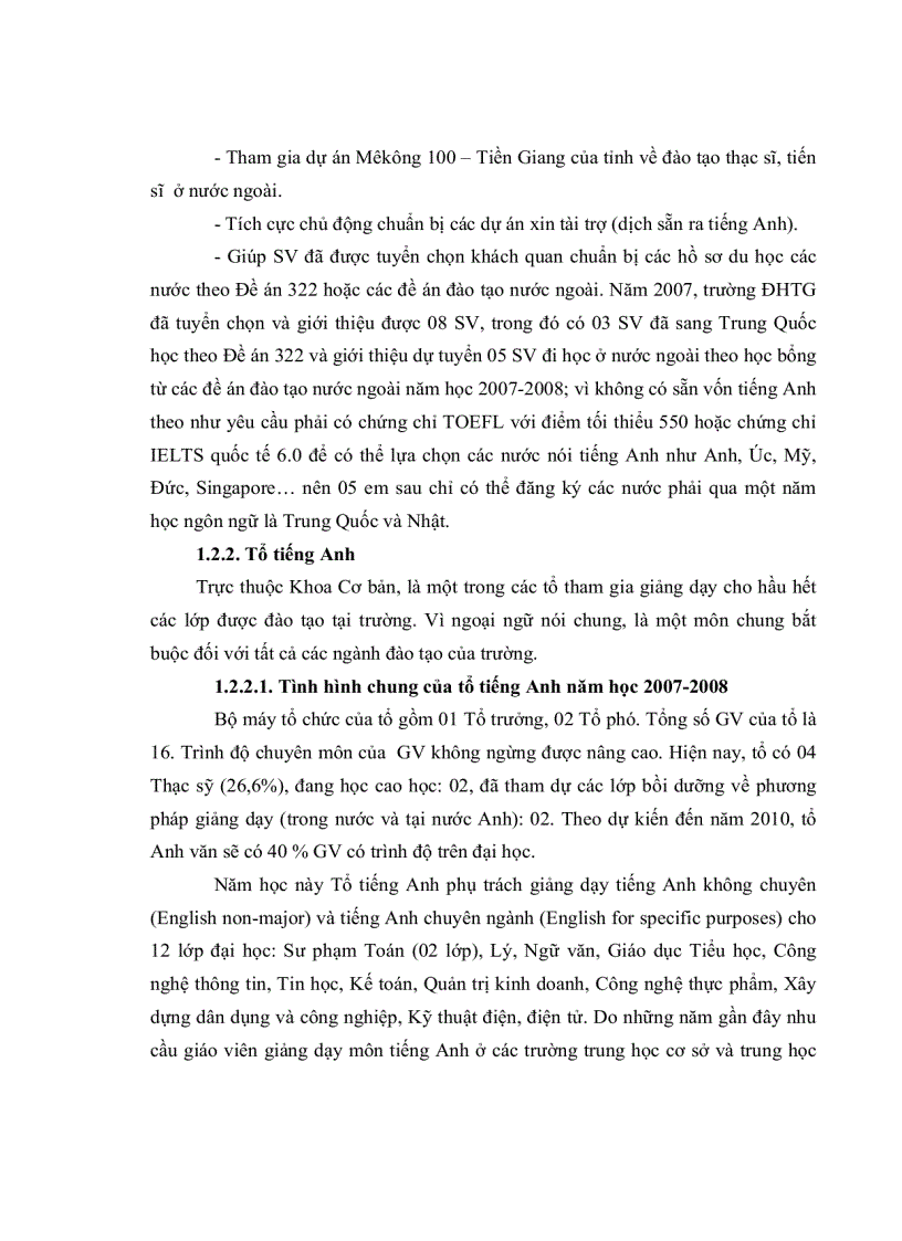 image for page Thực trạng quản lý việc giảng dạy tiếng Anh ở các khoa không chuyên ngữ tại trường Đại học Tiền Giang