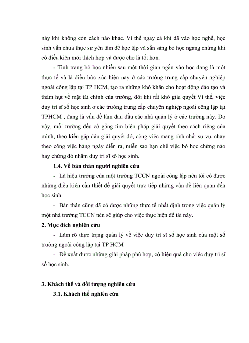 image for page Thực trạng quản lý việc duy trì sỉ số học sinh tại các trường trung cấp chuyên nghiệp ngoài công lập tại TP Hồ Chí Minh