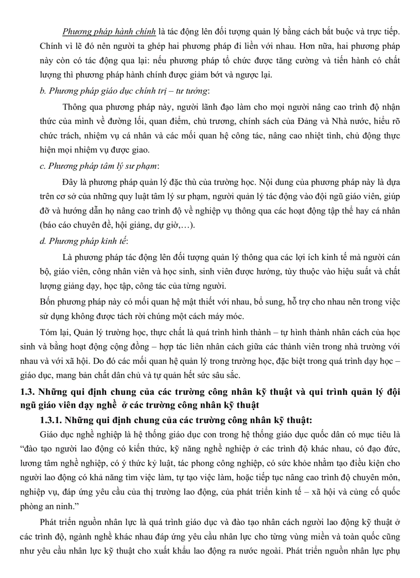 image for page Thực trạng và giải pháp quản lý đội ngũ giáo viên dạy nghề tại trường CNKT ở nội thành Thành Phố Hồ Chí Minh