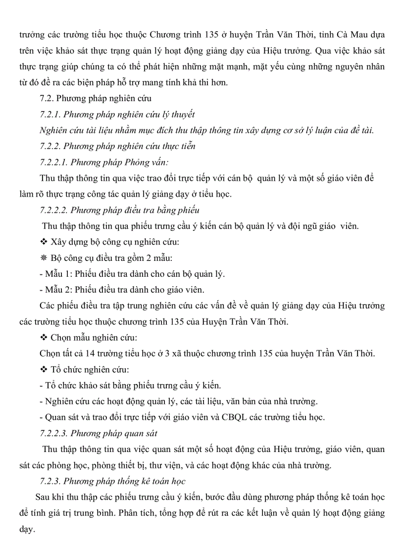 image for page Thực trạng và một số biện pháp quản lí hoạt động giảng dạy của hiệu trưởng các trường tiểu học ở huyện Trần Văn Thời tỉnh Cà Mau