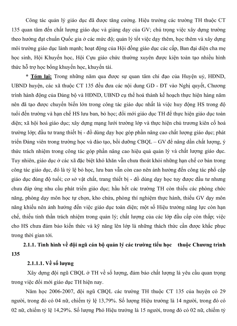 image for page Thực trạng và một số biện pháp quản lí hoạt động giảng dạy của hiệu trưởng các trường tiểu học ở huyện Trần Văn Thời tỉnh Cà Mau