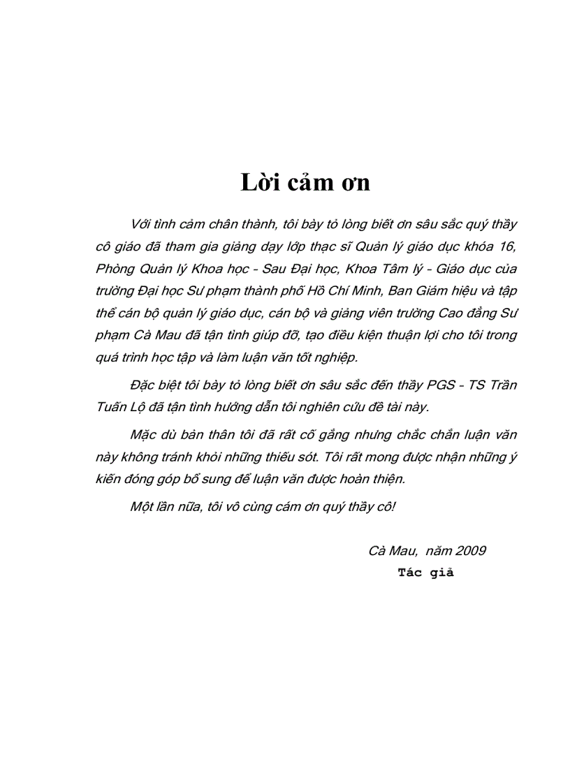 image for page Thực trạng quản lý đội ngũ giảng viên trường Cao đẳng sư phạm Cà Mau và một số giải pháp