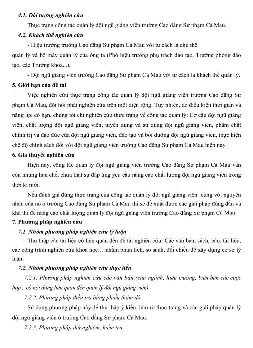 image for page Thực trạng quản lý đội ngũ giảng viên trường Cao đẳng sư phạm Cà Mau và một số giải pháp