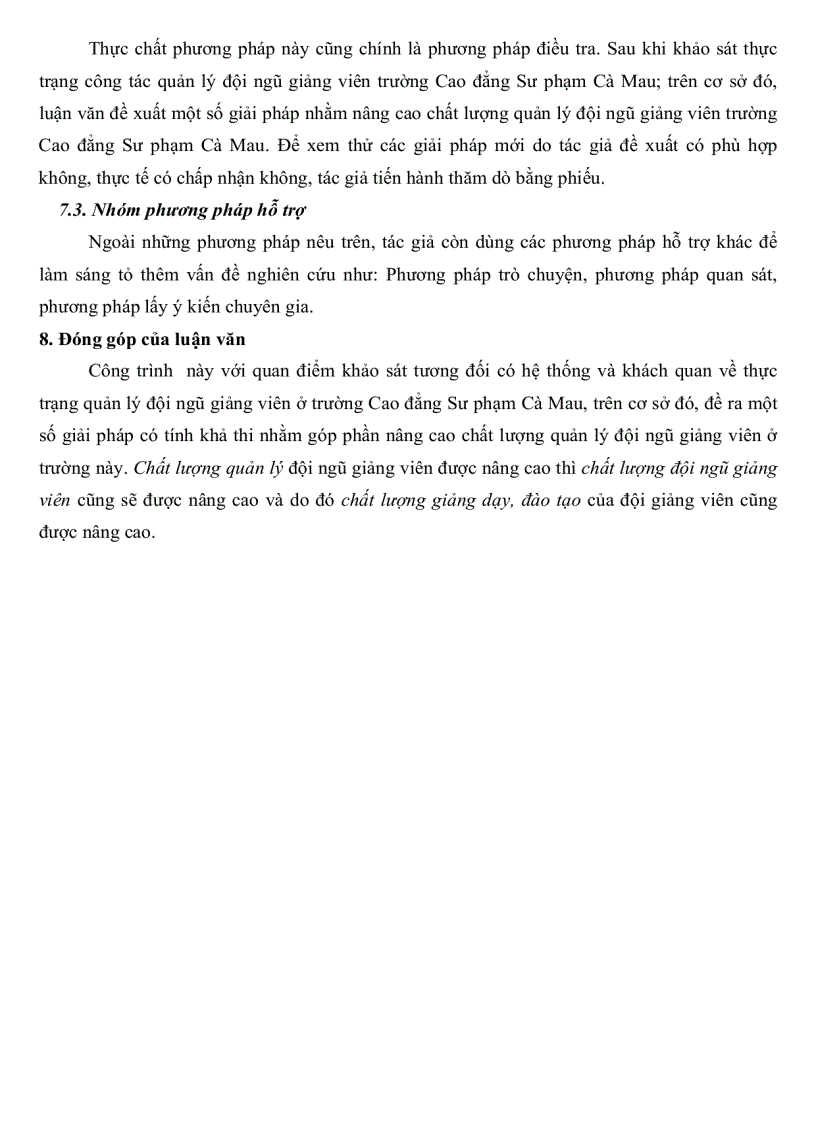 image for page Thực trạng quản lý đội ngũ giảng viên trường Cao đẳng sư phạm Cà Mau và một số giải pháp