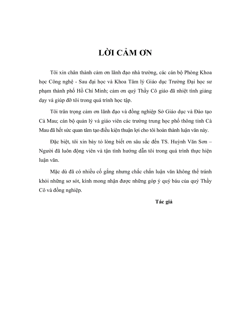 image for page Thực trạng công tác phát triển đội ngũ giáo viên Trung Học Phổ Thông tỉnh Cà Mau