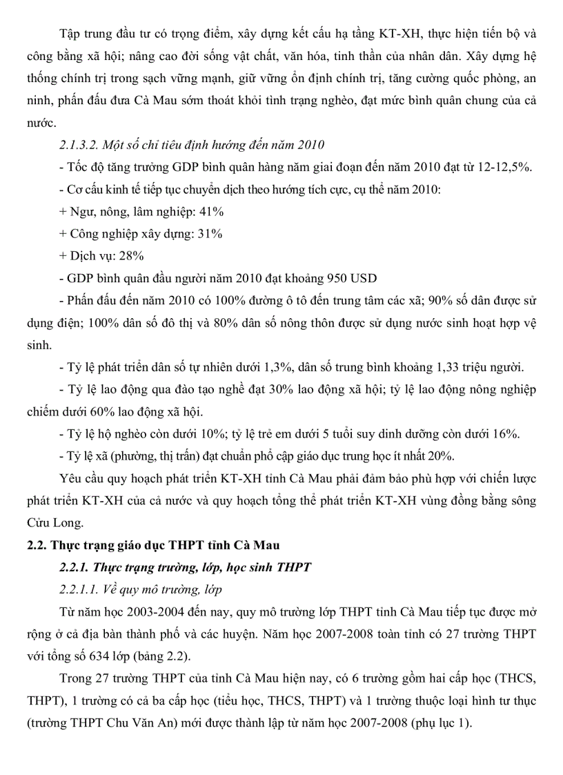 image for page Thực trạng công tác phát triển đội ngũ giáo viên Trung Học Phổ Thông tỉnh Cà Mau