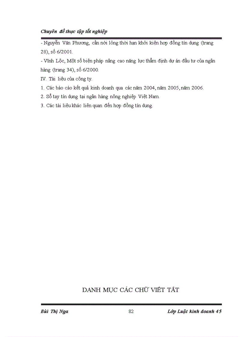 image for page Chế độ pháp lý và thực tiễn về việc ký kết thực hiện hợp đồng tín dụng tại chi nhánh ngân hàng No PTNT Láng Hạ