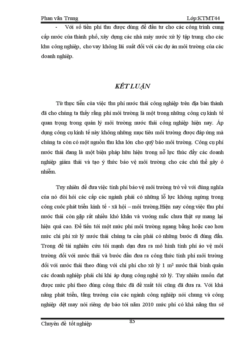 image for page Mô hình tính phí nước bảo vệ môi trường đối với nước thải công nghiệp cho một số cơ sở dệt may trên địa bàn thành phố Hà Nội