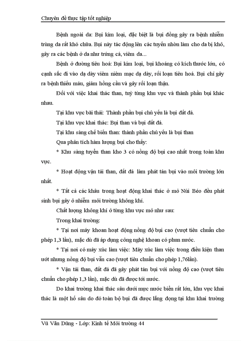 image for page Đánh giá hiệu quả kinh tế xã hội môi trường của dựán mở rộng khai thác mỏ than Núi Béo
