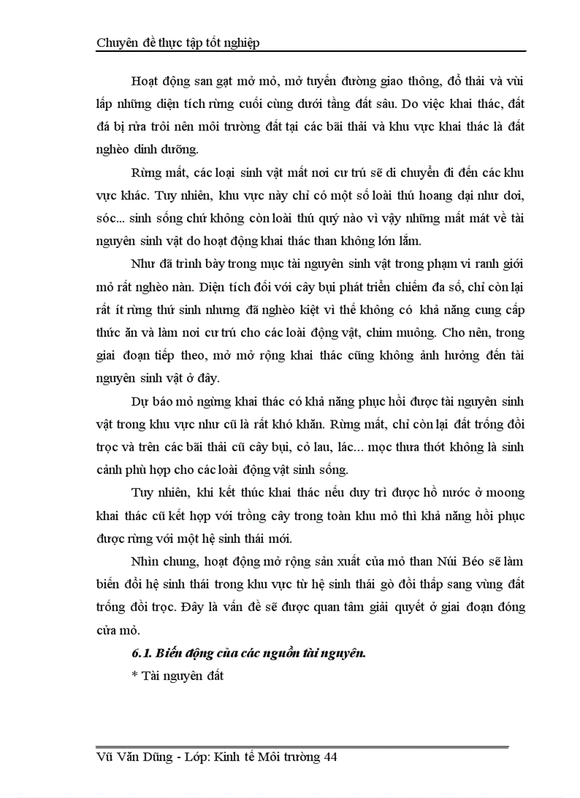 image for page Đánh giá hiệu quả kinh tế xã hội môi trường của dựán mở rộng khai thác mỏ than Núi Béo