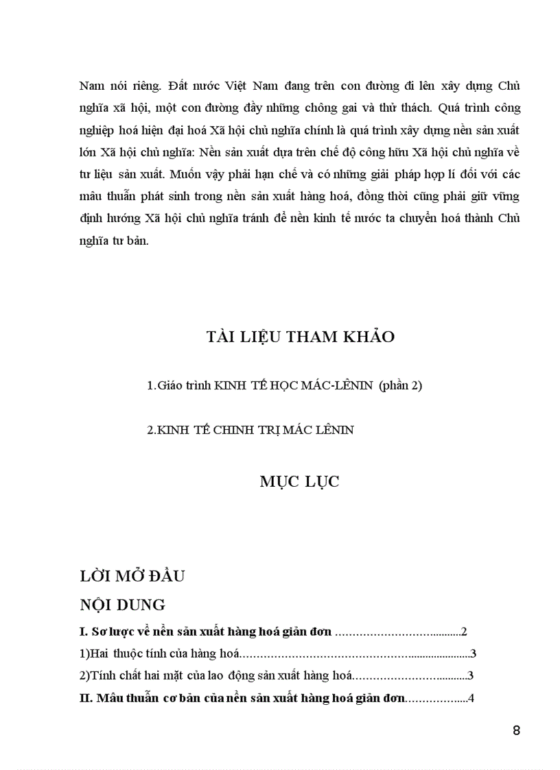 image for page Mâu thuẫn cơ bản của nền sản xuất hàng hoá giản đơn là gì Vì sao nó chứa đựng khả năng sản xuất thừa trong Chủ nghĩa tư bản