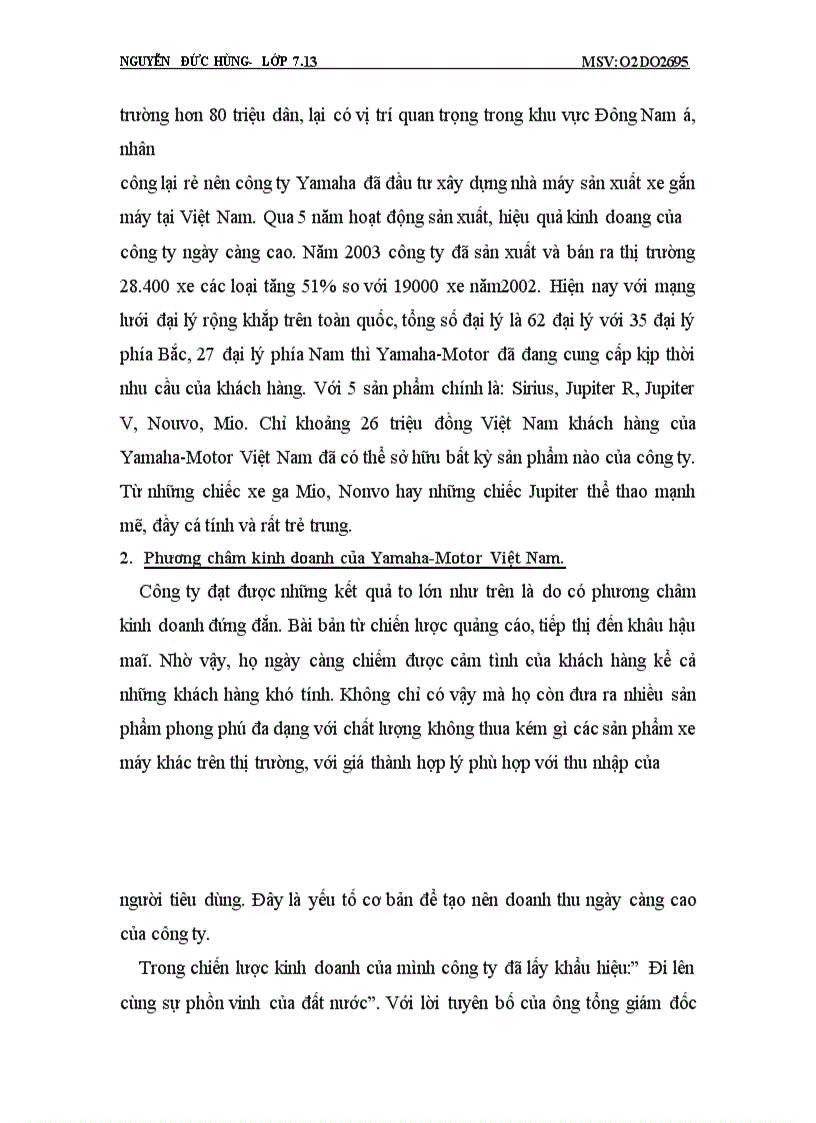 image for page Phân tích quá trình thành lập cơ cấu tổ chức công ty và tình hình hoạt động của Yamaha Motor Việt Nam