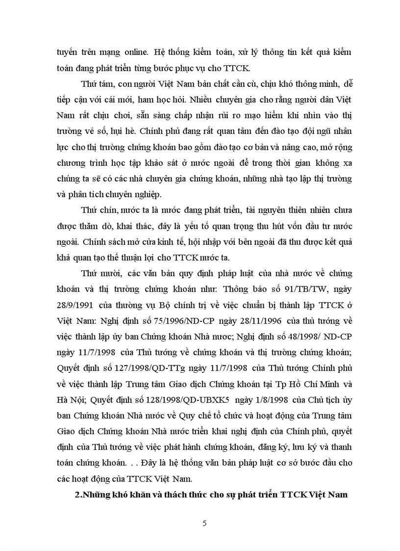 image for page TTCK Việt Nam và một số giải pháp để tiếp tục phát triển