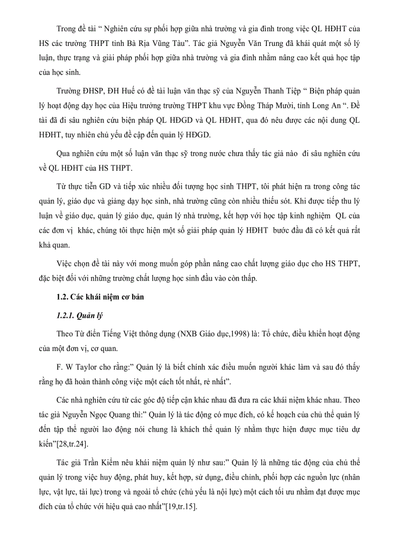 image for page Thực trạng quản lý hoạt động học tập của học sinh hiện nay ở một số trường Trung Học Phổ Thông tỉnh Long An