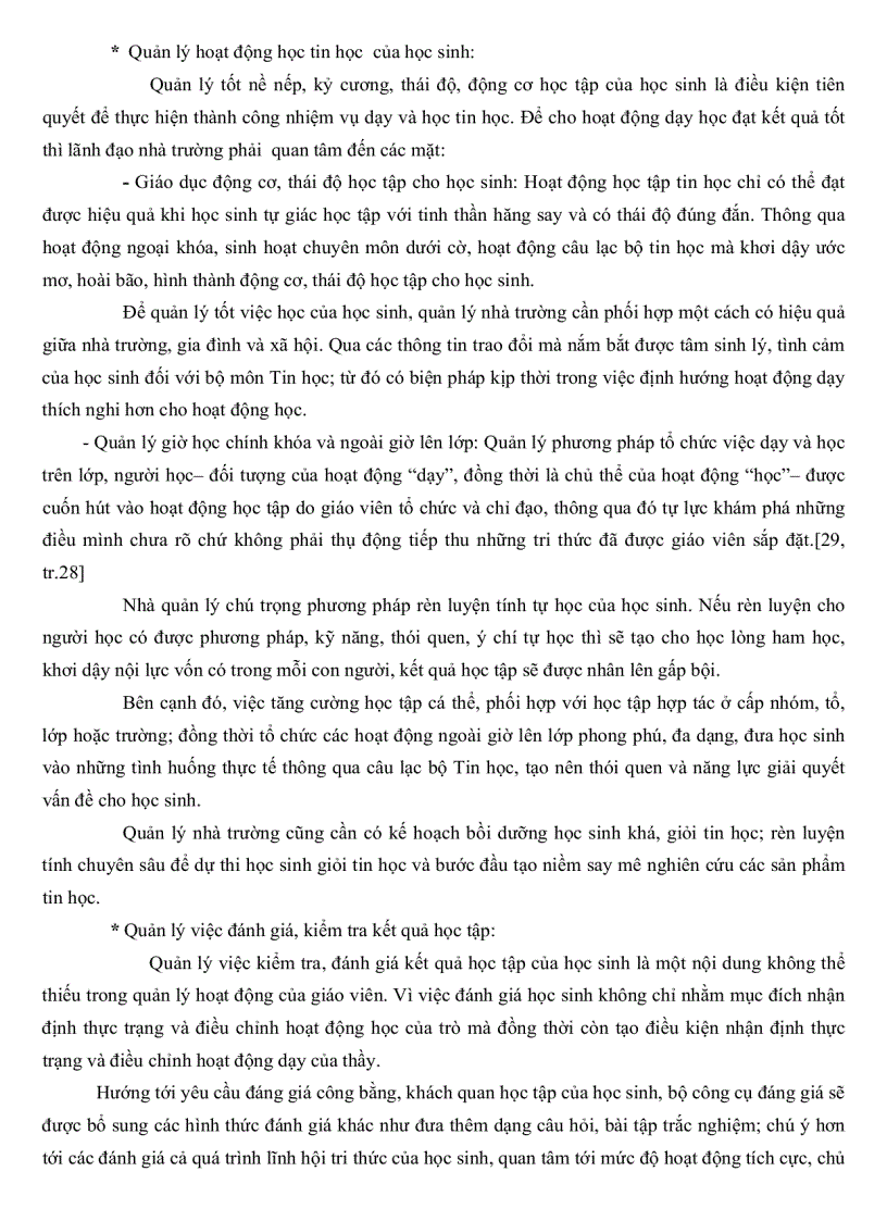 image for page Thực trạng công tác quản lý hoạt động giảng dạy môn tin học tại các trường THPT ở Thành phố Mỹ Tho tỉnh Tiền Giang