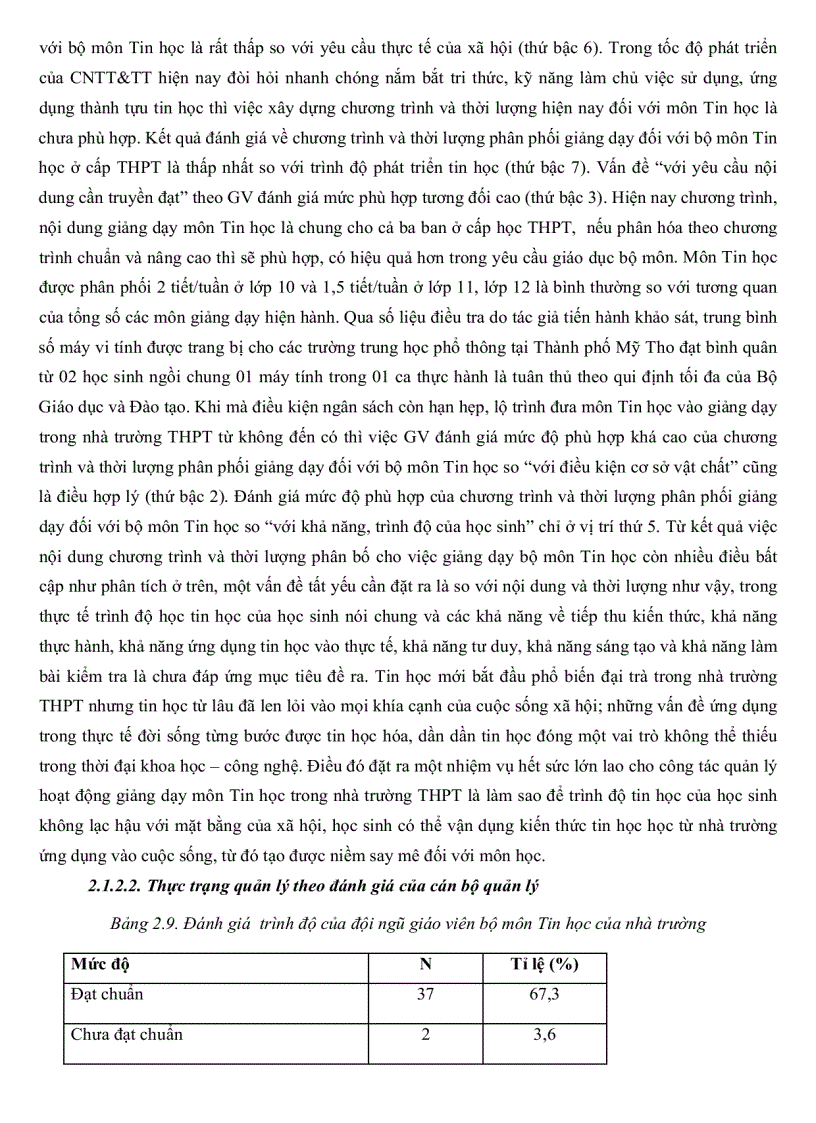 image for page Thực trạng công tác quản lý hoạt động giảng dạy môn tin học tại các trường THPT ở Thành phố Mỹ Tho tỉnh Tiền Giang