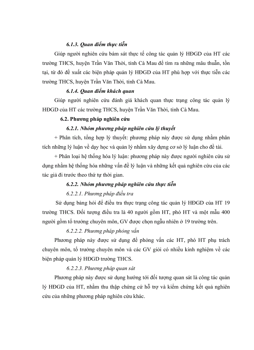 image for page Thực trạng quản lý hoạt động giảng dạy của Hiệu trưởng các trường Trung học cơ sở huyện Trần Văn Thời tỉnh Cà Mau