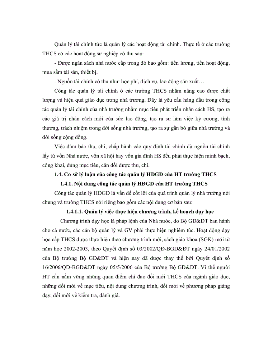 image for page Thực trạng quản lý hoạt động giảng dạy của Hiệu trưởng các trường Trung học cơ sở huyện Trần Văn Thời tỉnh Cà Mau