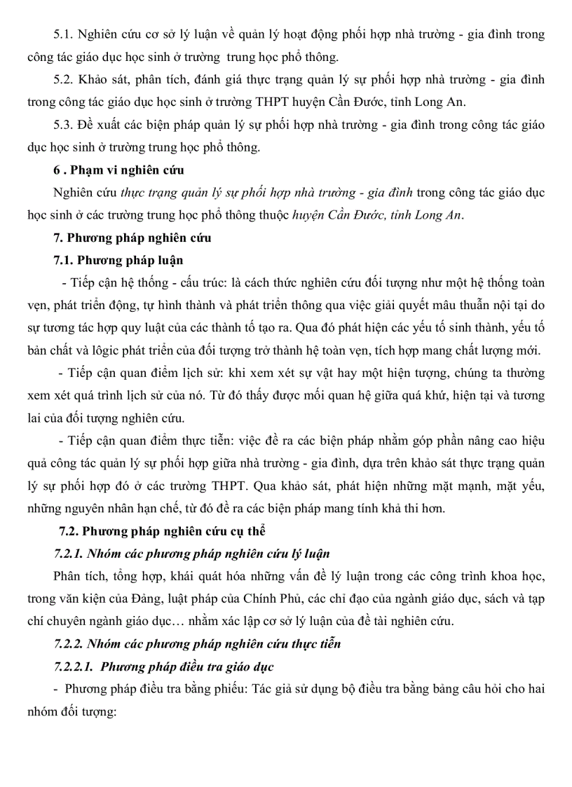 image for page Thực trạng quản lý sự phối hợp của nhà trường gia đình trong công tác giáo dục học sinh ở các trường THPT huyện Cần Đước tỉnh Long An