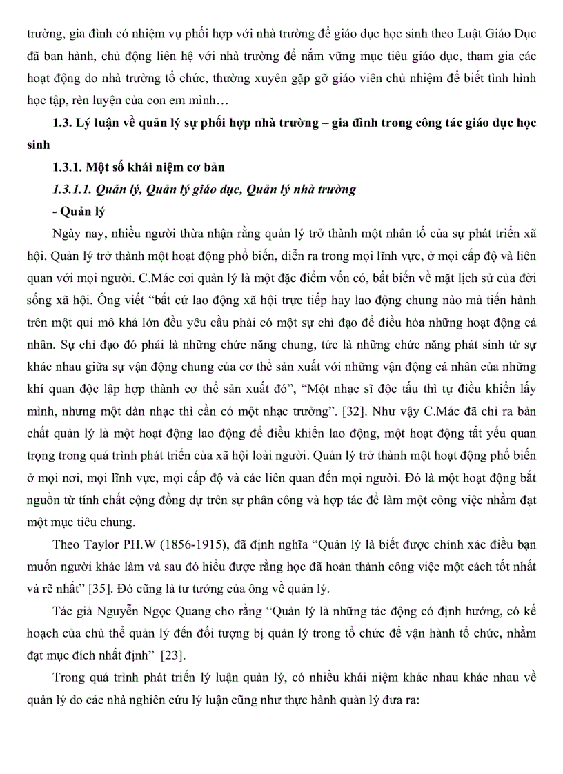 image for page Thực trạng quản lý sự phối hợp của nhà trường gia đình trong công tác giáo dục học sinh ở các trường THPT huyện Cần Đước tỉnh Long An