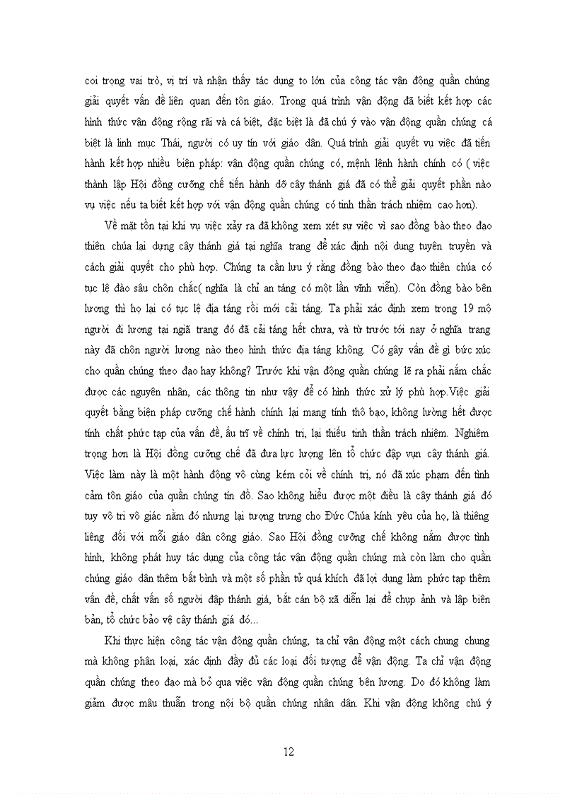 image for page Vận dụng quan điểm vào giải quyết 3 vụ việc ở các giáo xứ Mông Sơn Yên Bái Hoà khánh Đà Nẵng Đồng Chương Tuyên Quang