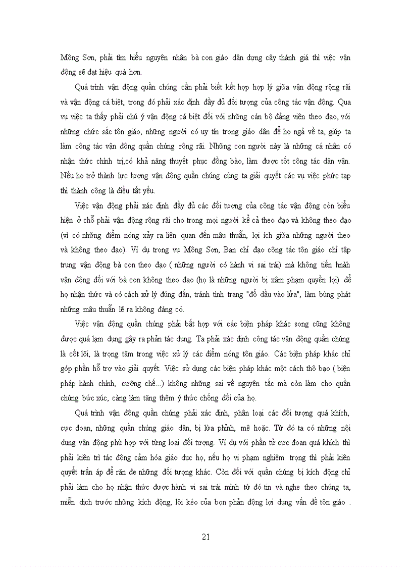 image for page Vận dụng quan điểm vào giải quyết 3 vụ việc ở các giáo xứ Mông Sơn Yên Bái Hoà khánh Đà Nẵng Đồng Chương Tuyên Quang